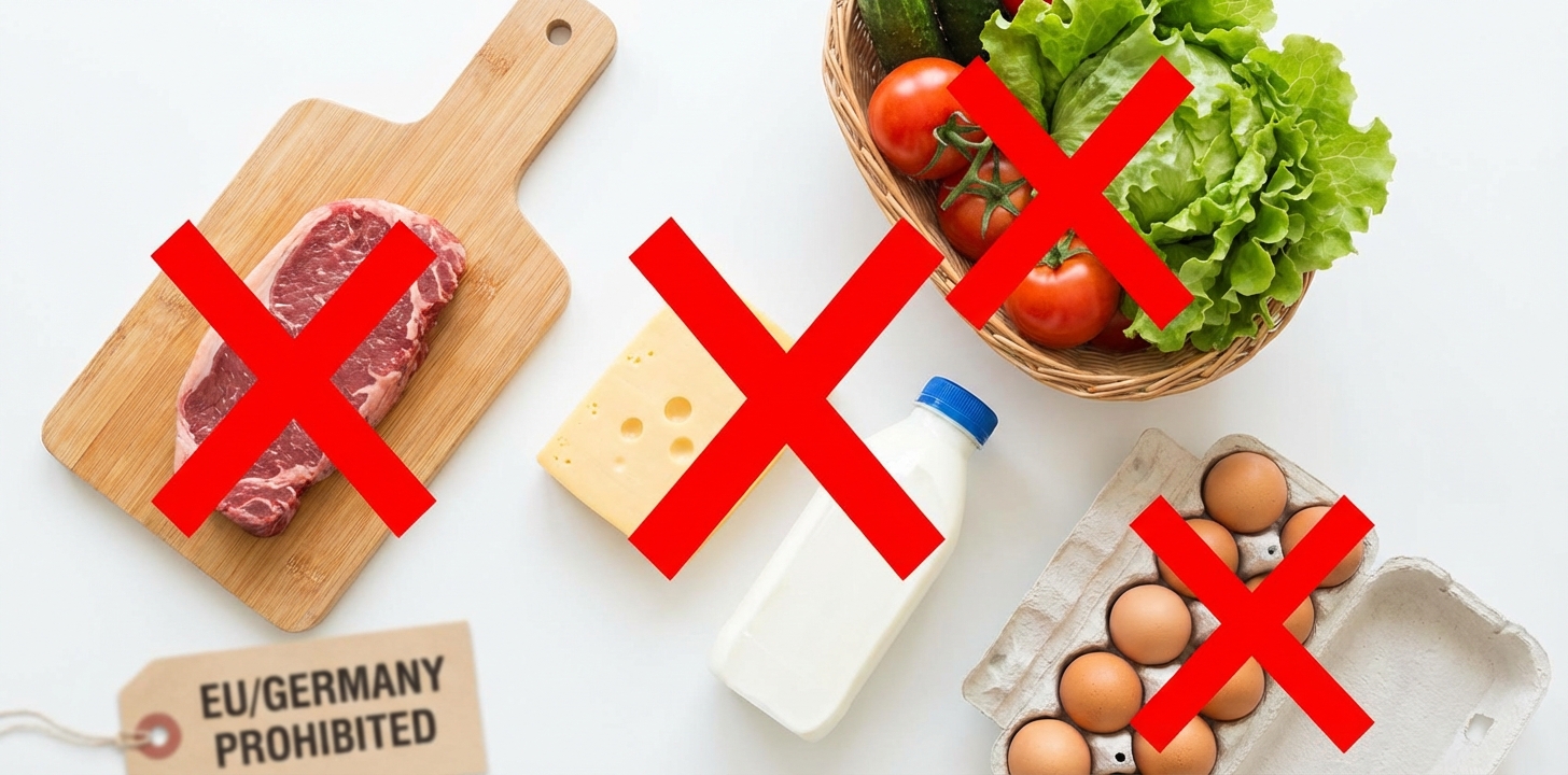 ドイツへの食品発送禁止品目