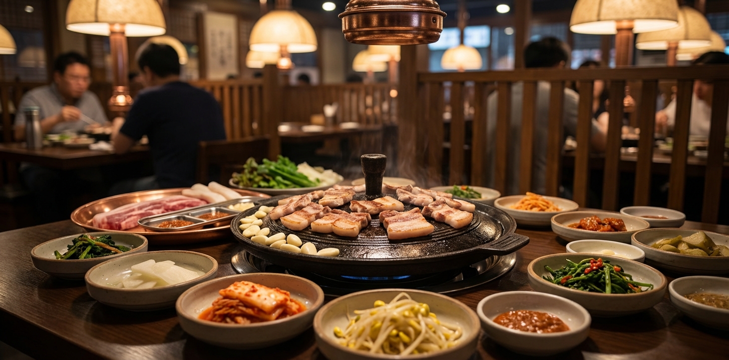 韓国式ホットプレートと焼き肉グリル