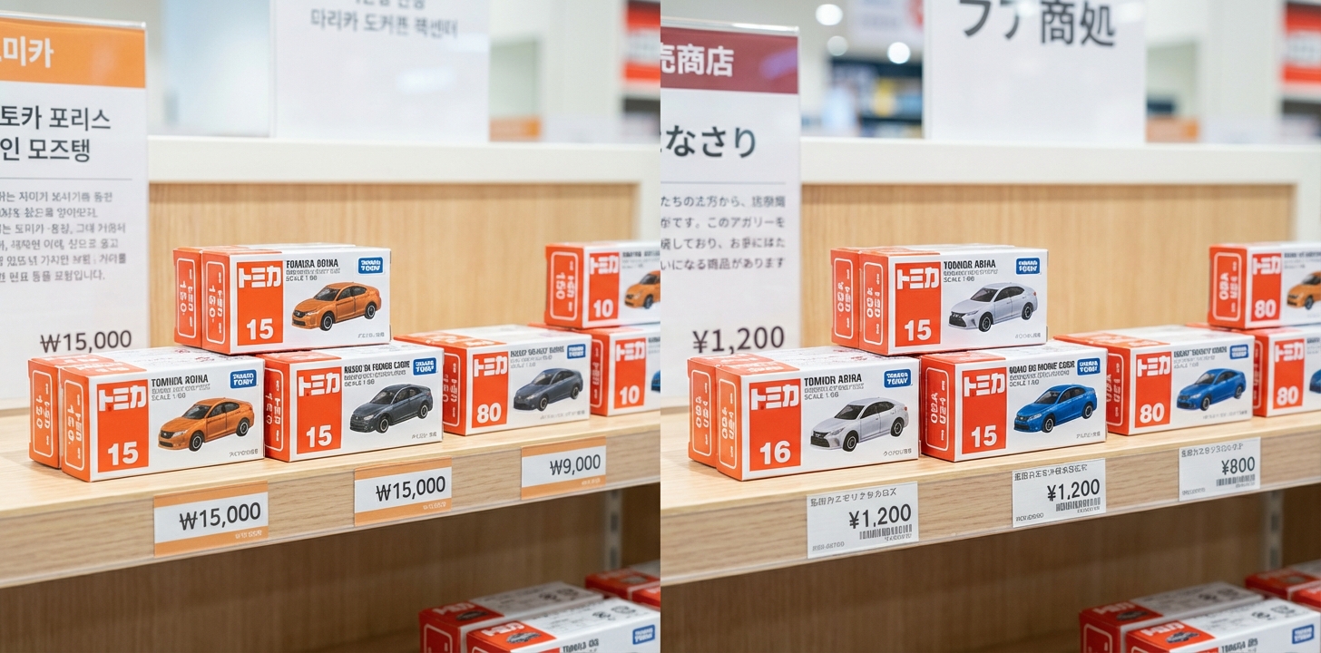 韓国と日本のトミカの価格比較