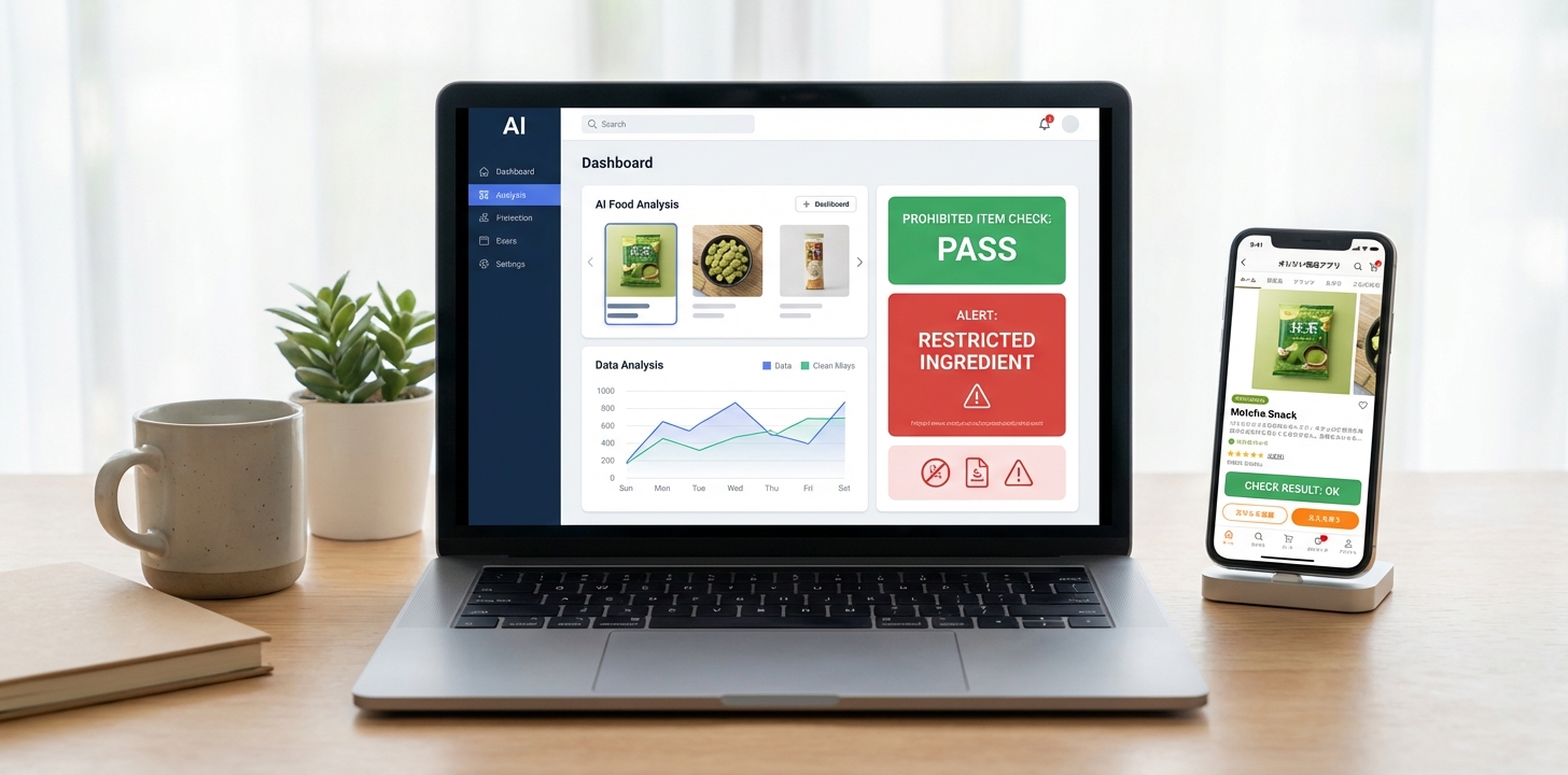 AI禁制品チェックで食品を事前確認