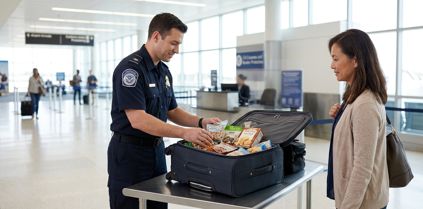 アメリカ税関での検査の流れ