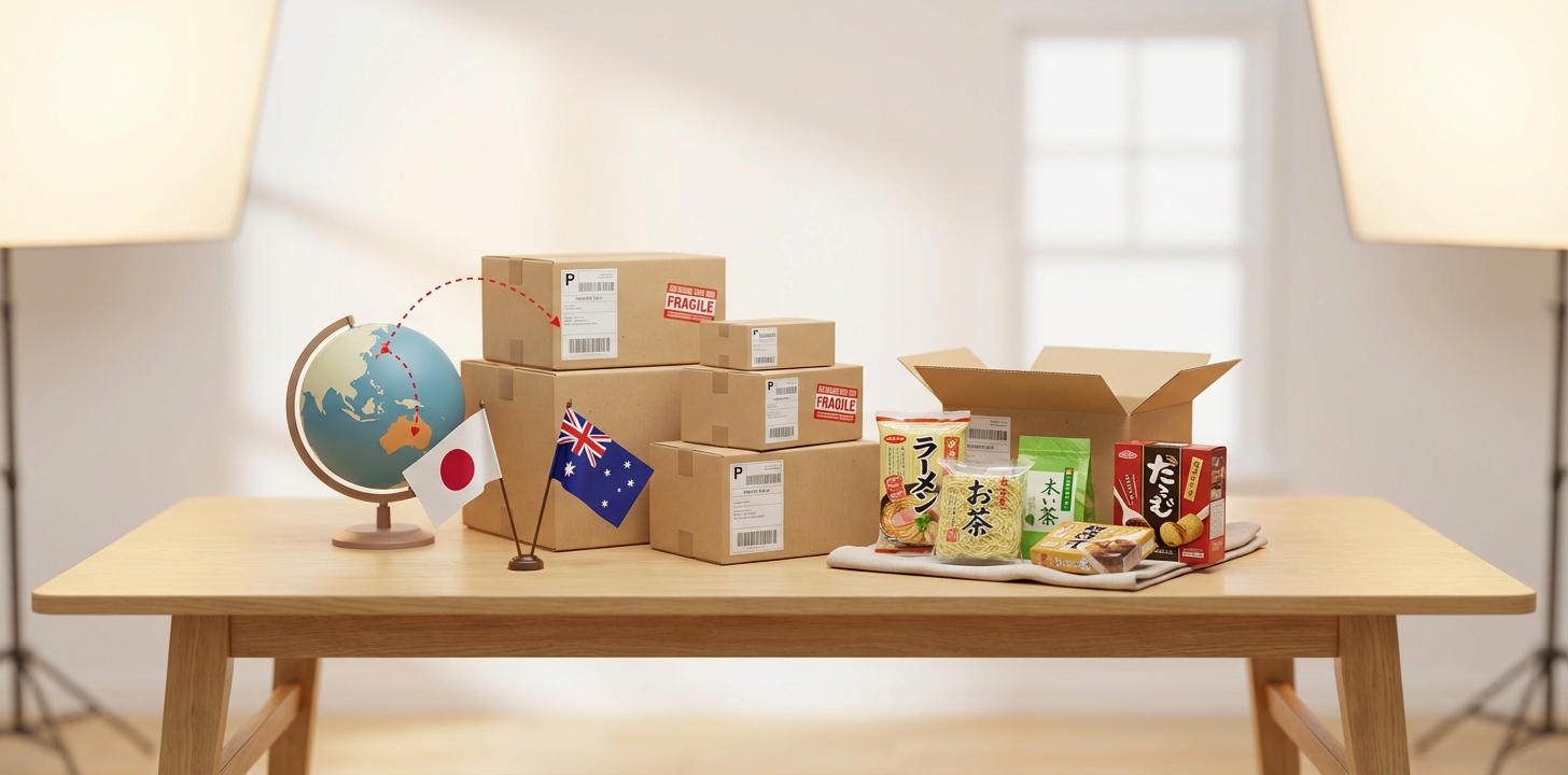 日本からオーストラリアへの国際発送サービスイメージ