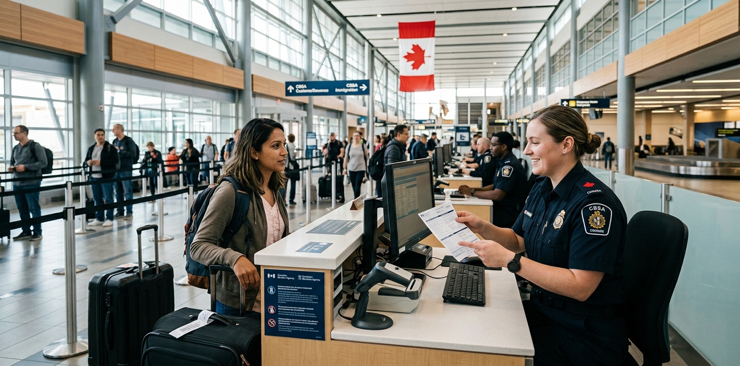 カナダ空港の税関