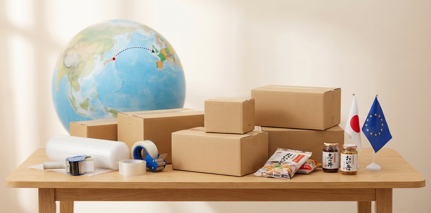 日本からヨーロッパへの国際発送サービス比較イメージ