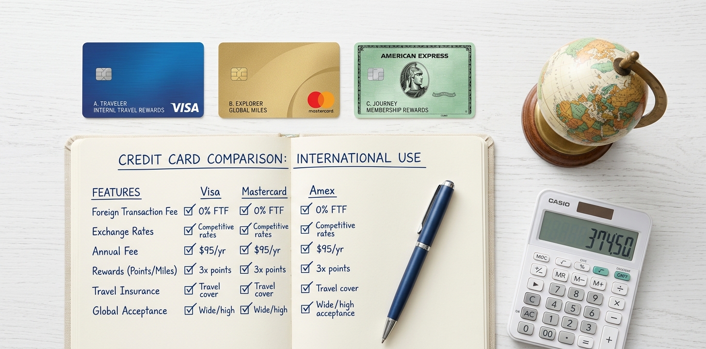 海外赴任向けクレジットカード比較