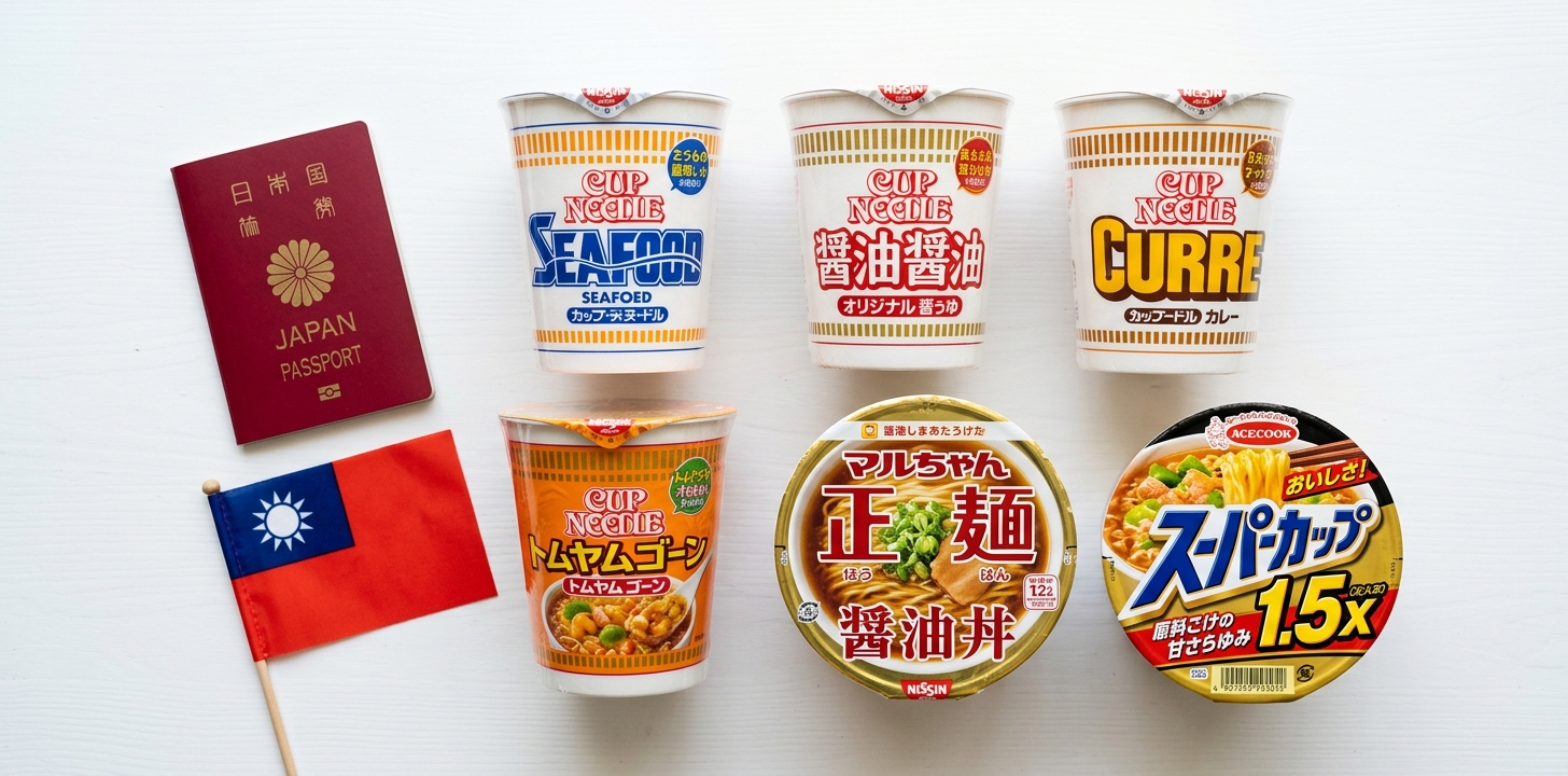 台湾に持ち込める日本のカップ麺