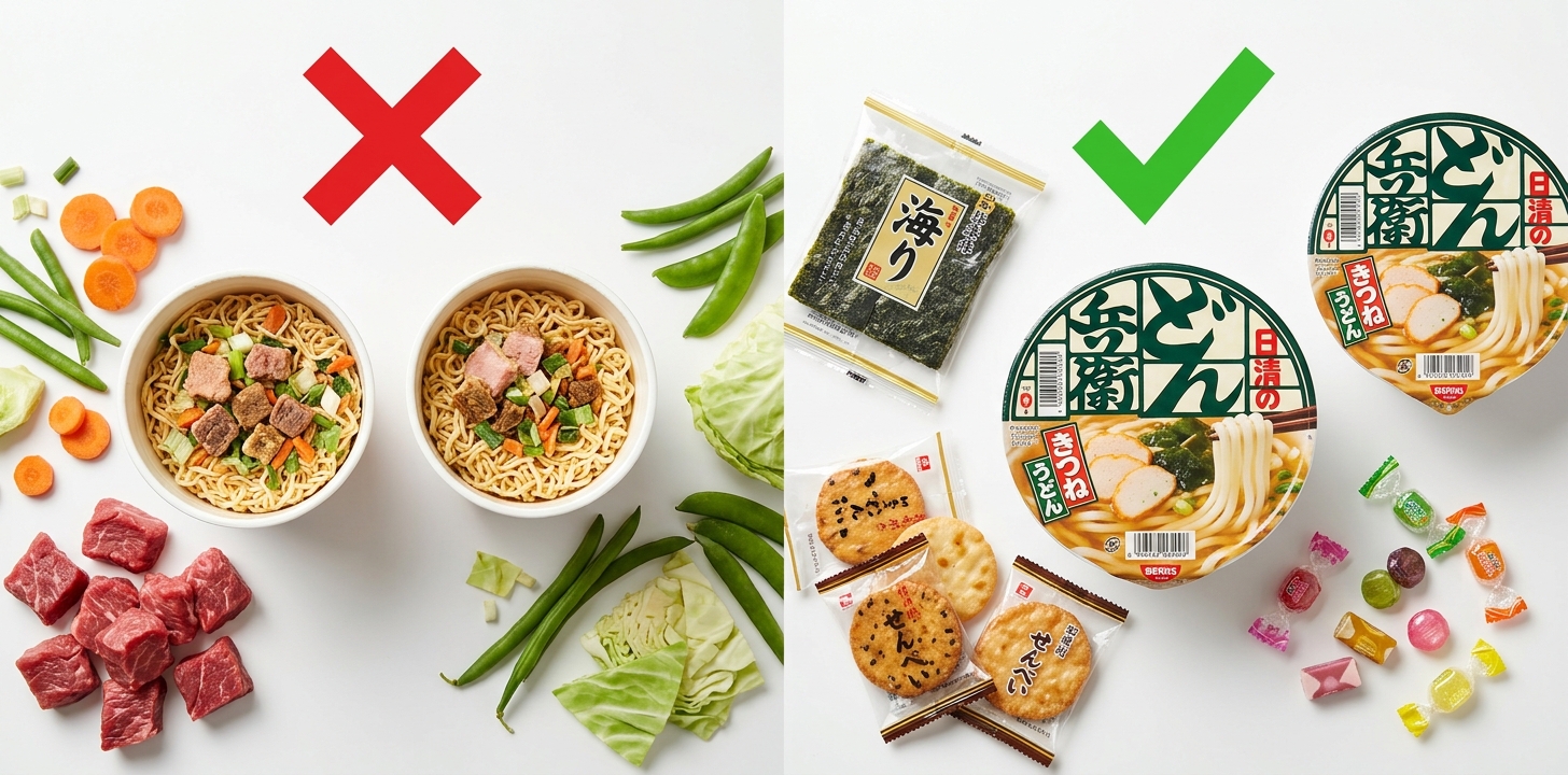ベトナムへのカップ麺・食品の持ち込みNG・OK判定