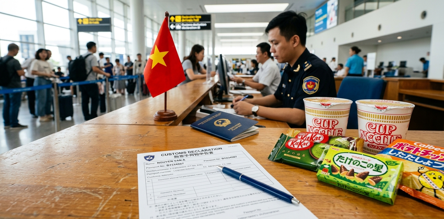 ベトナム税関申告と食品持ち込みの注意点