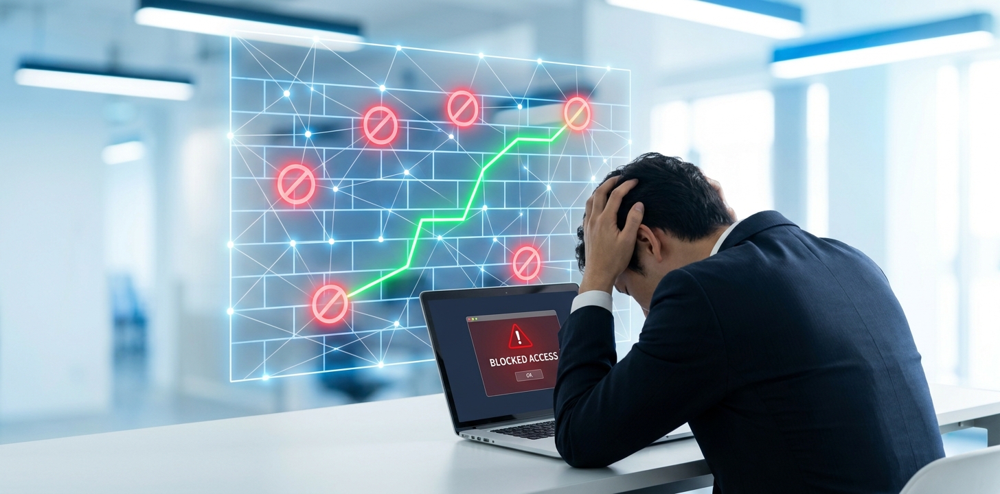 中国でGeminiが使えない状態を示すイメージ
