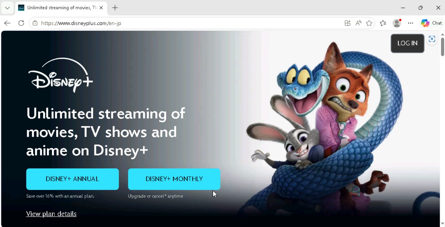 Disney+ 実機テストスクリーンショット
