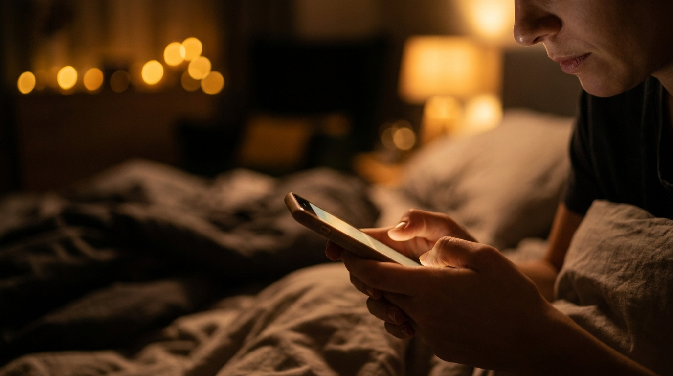 スマホで夜のコンテンツを楽しむ