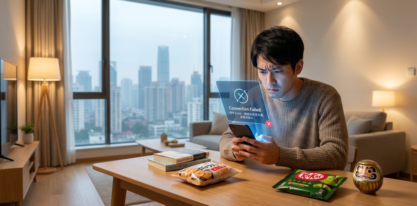 中国でUCSSが繋がらず困る人のイメージ
