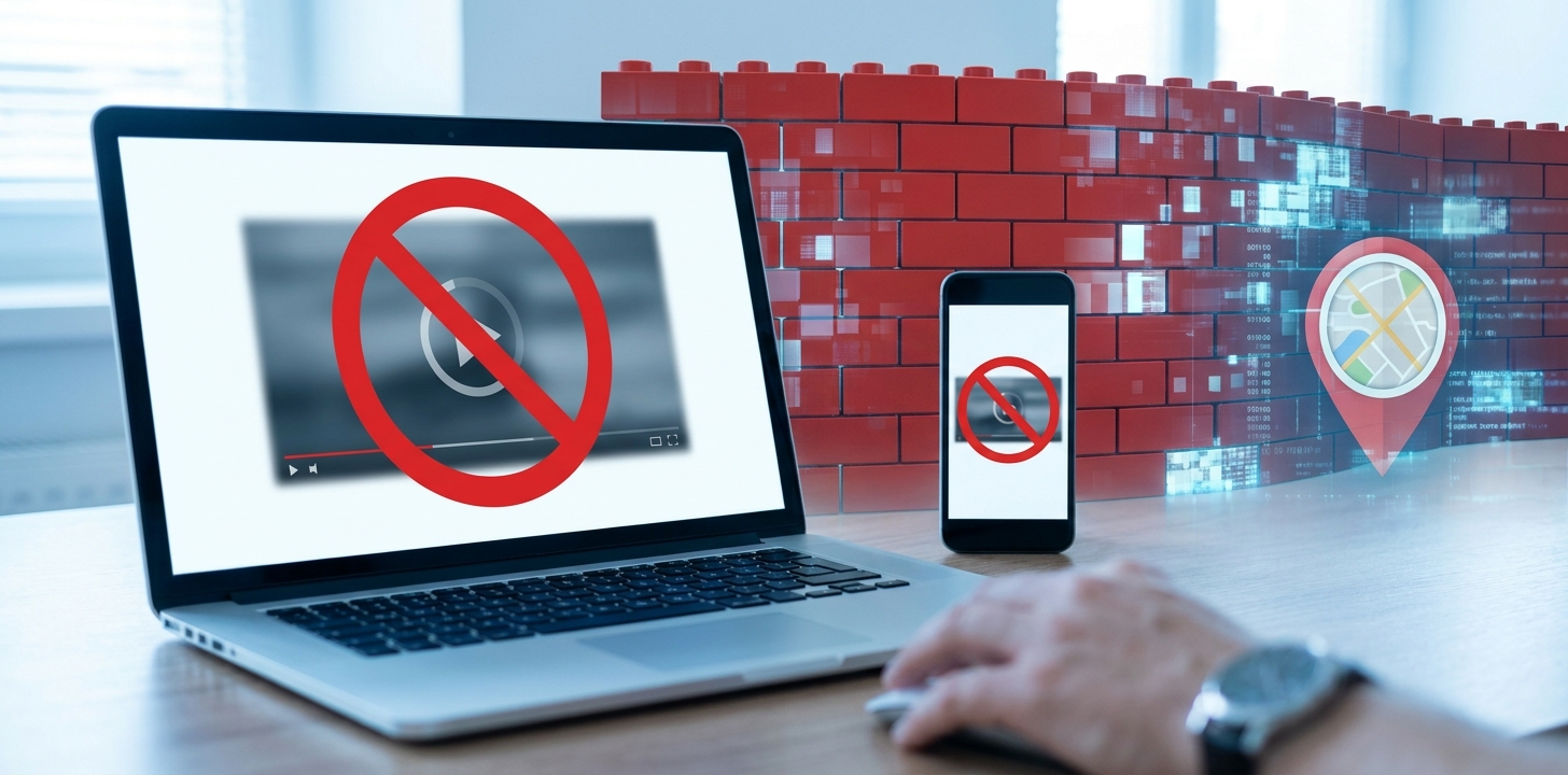 中国のネット規制で日本の配信がブロックされるイメージ