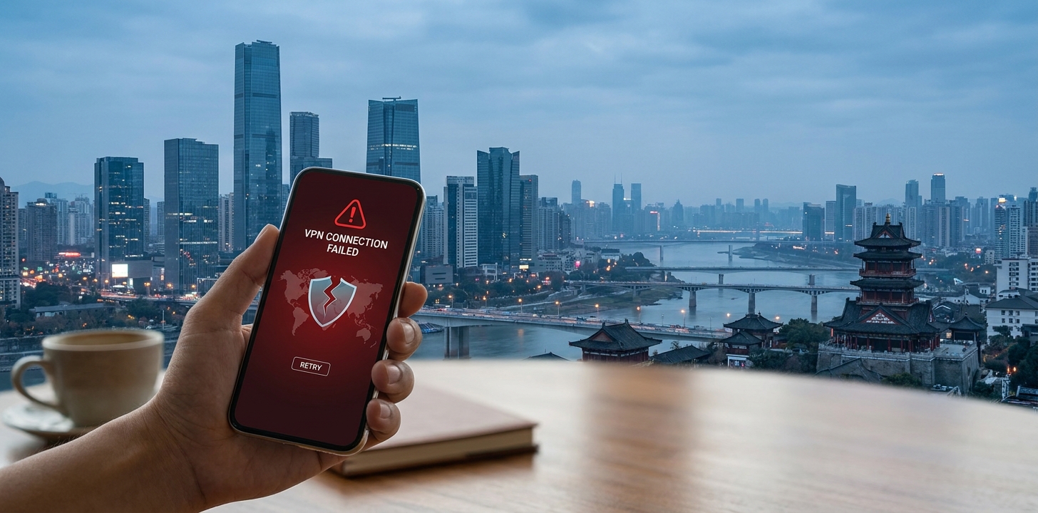 中国では普通のVPNもブロックされてしまうイメージ
