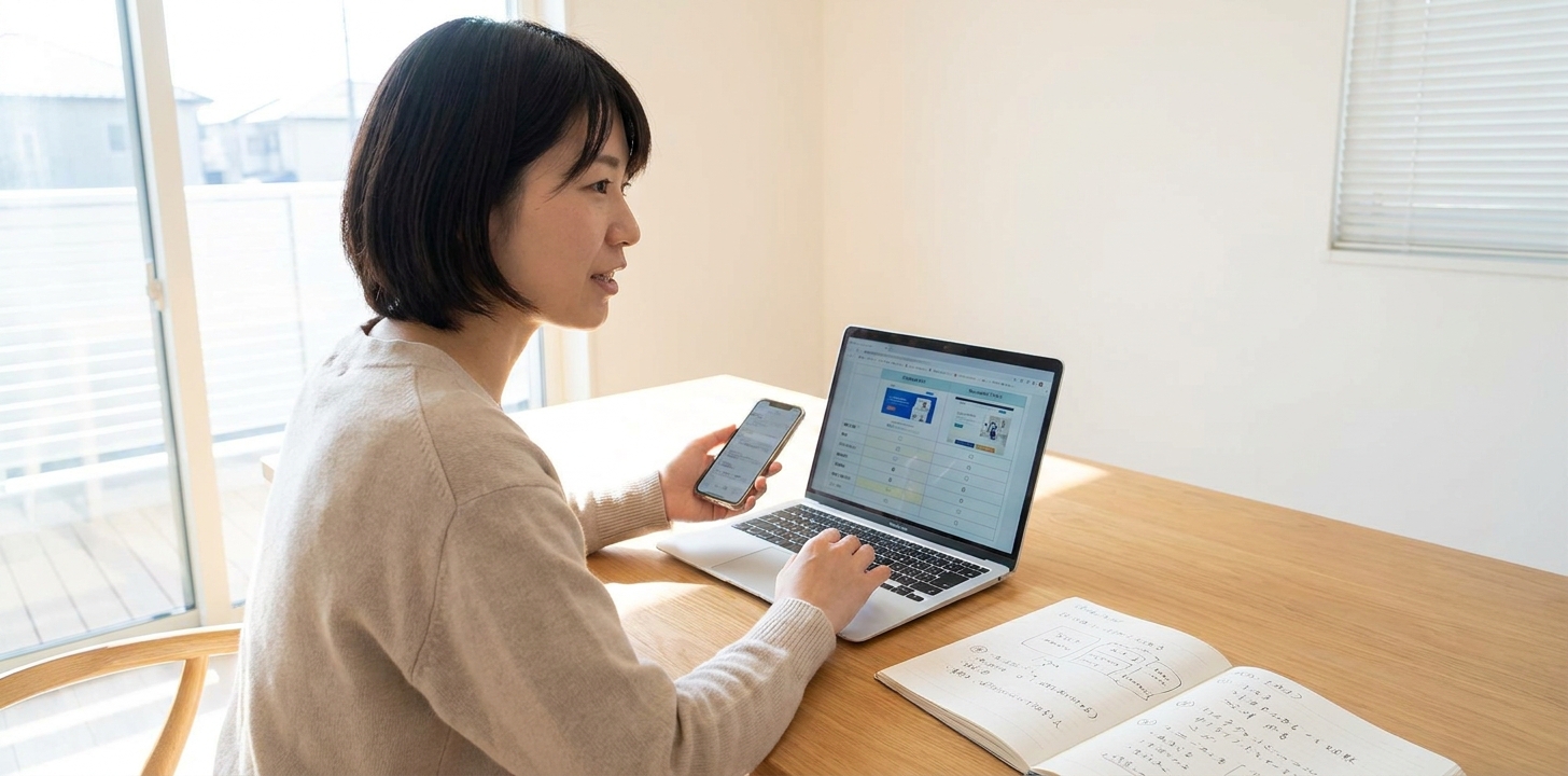VPNを比較して安全なものを選ぶ様子のイメージ