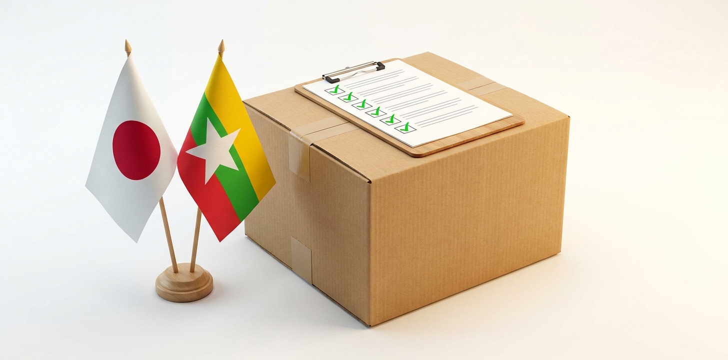 ミャンマーに荷物を送る前の最終チェックリストのイメージ