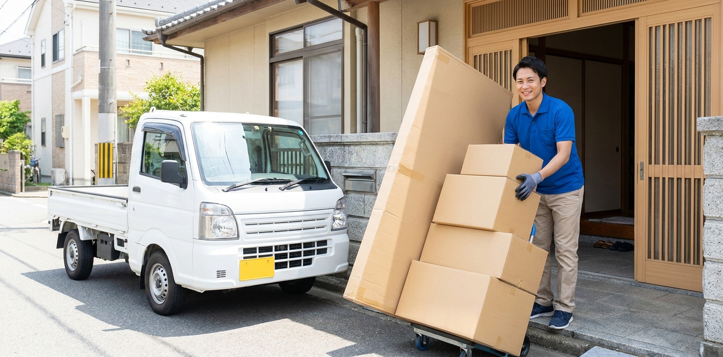大型荷物を集荷する輸送代行サービスのイメージ