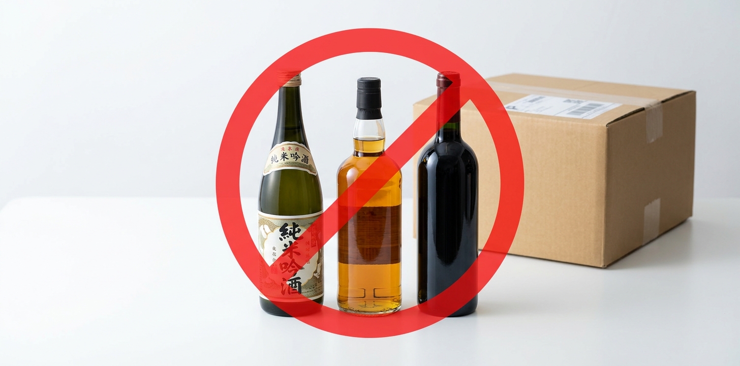 フィリピン宛の郵便で禁止されているお酒のイメージ