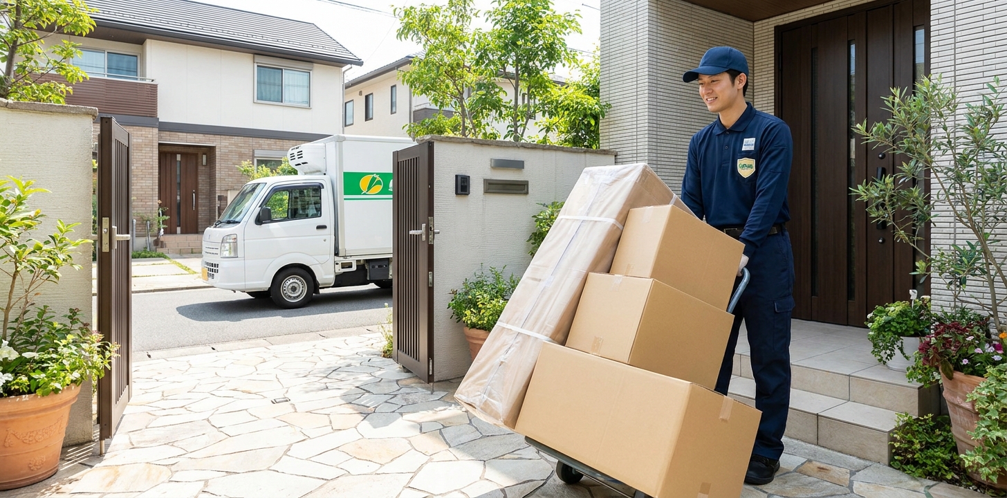 大型荷物を集荷する輸送代行サービスのイメージ