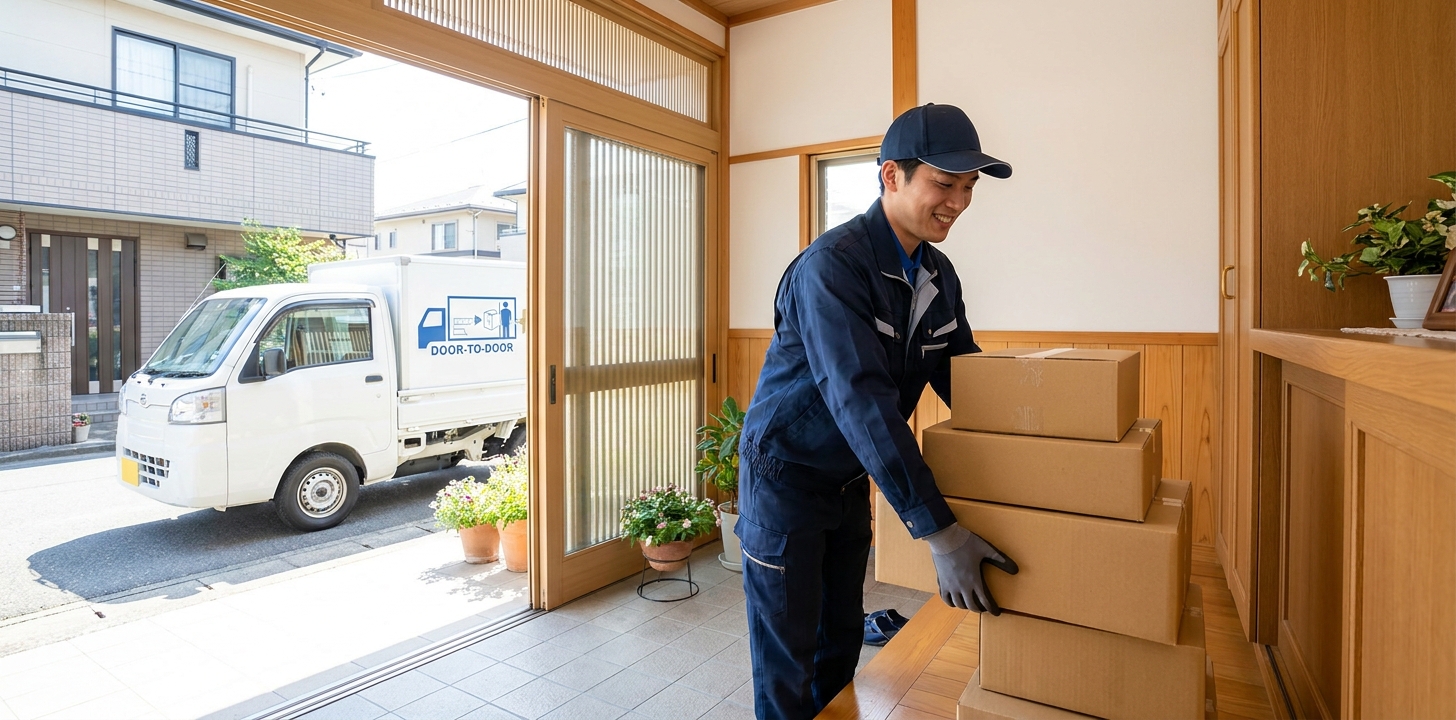 大型荷物を集荷する輸送代行サービスのイメージ