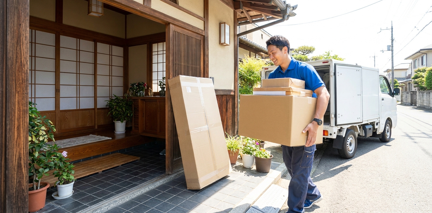 大型荷物を集荷する輸送代行サービスのイメージ